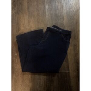 Pajama Jeans Capri Crop XL Dark Wash  Pull On Comfy